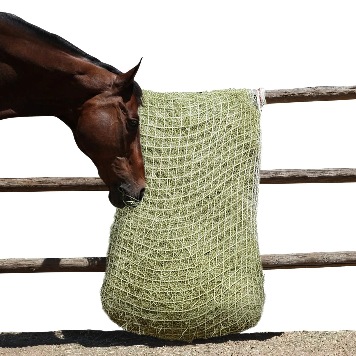 Freedom Feeder Full Bale Hay Net - Slow Feed Hay Net - 3 String Bale - 3 Size Mesh Options - Riders Choice Supply Co
