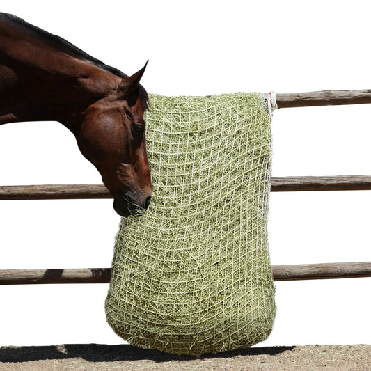 Freedom Feeder Full Bale Hay Net - Slow Feed Hay Net - 3 String Bale - 3 Size Mesh Options - Riders Choice Supply Co