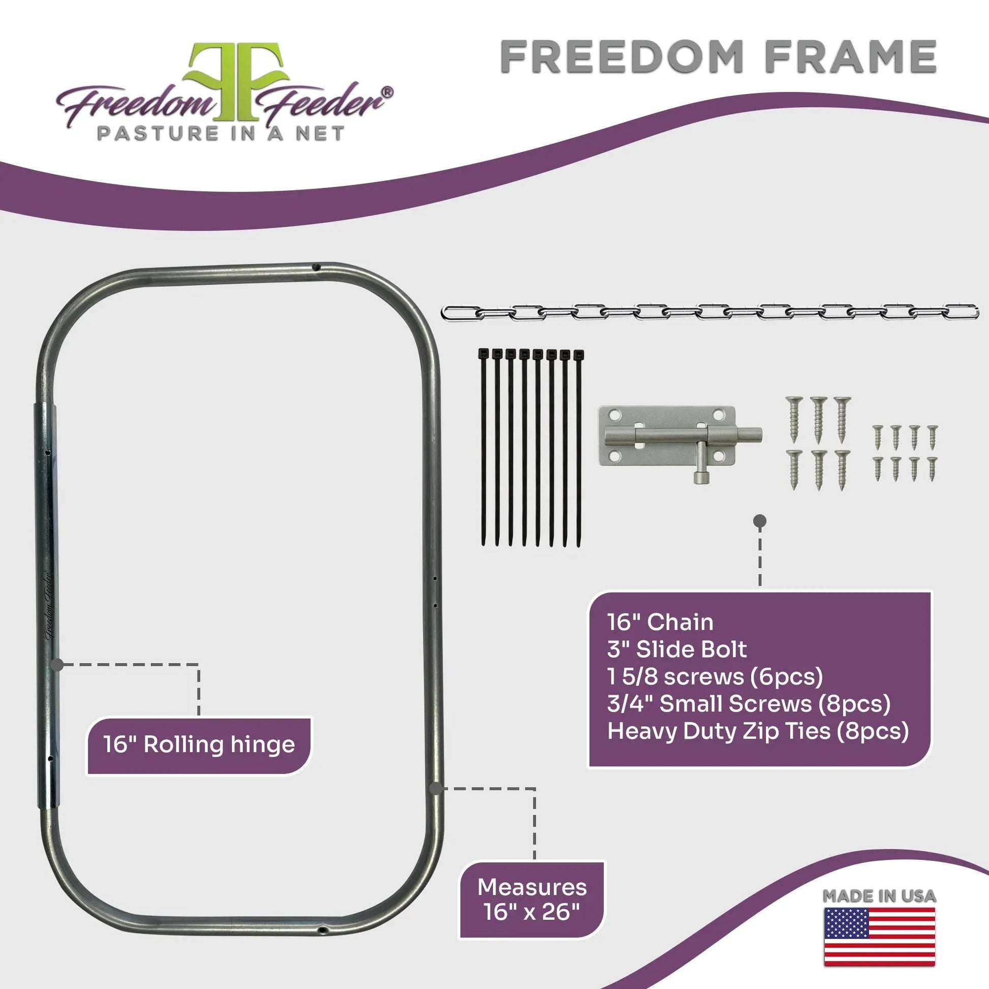 Freedom Feeder Frame - Slow Feed Hay Net Frame - Easy Slow Feed Solution - Riders Choice Supply Co