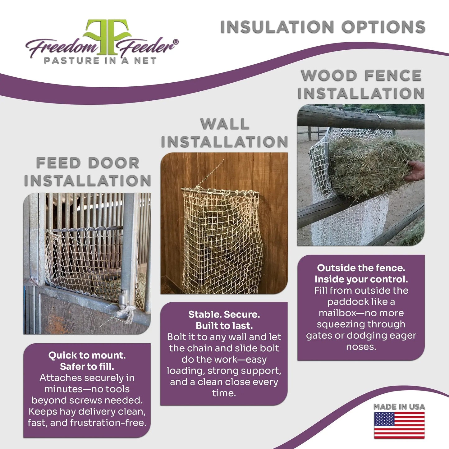 Freedom Feeder Frame - Slow Feed Hay Net Frame - Easy Slow Feed Solution - Riders Choice Supply Co