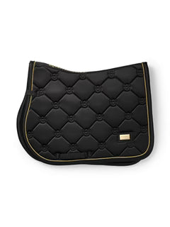 Equestrian Stockholm Jump Saddle Pad Black Gold - Full