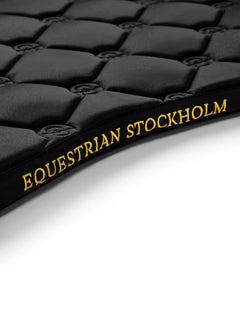 Equestrian Stockholm Jump Saddle Pad Black Gold - Full