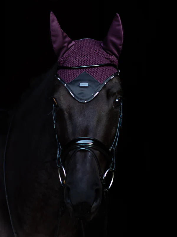 Equestrian Stockholm Ear Bonnet - Black Raven - Riders Choice Supply Co