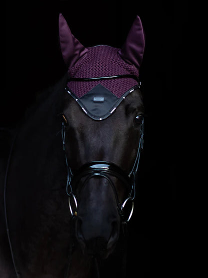 Equestrian Stockholm Ear Bonnet - Black Raven - Riders Choice Supply Co