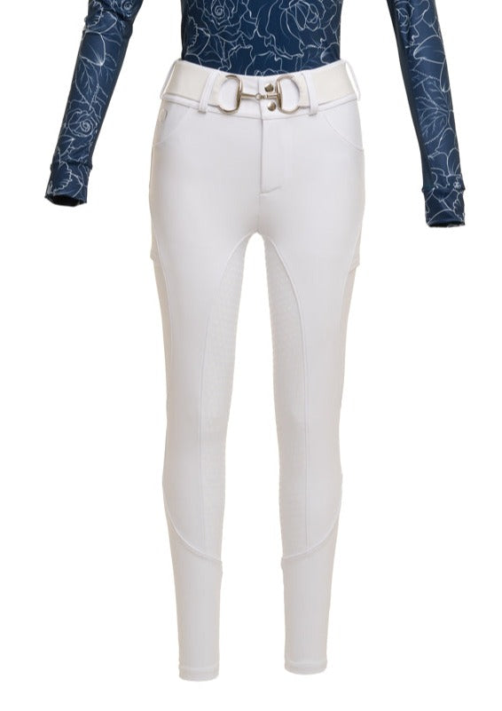 White Just Right Summer Breeches + Free Bit Belt - Riders Choice Supply Co
