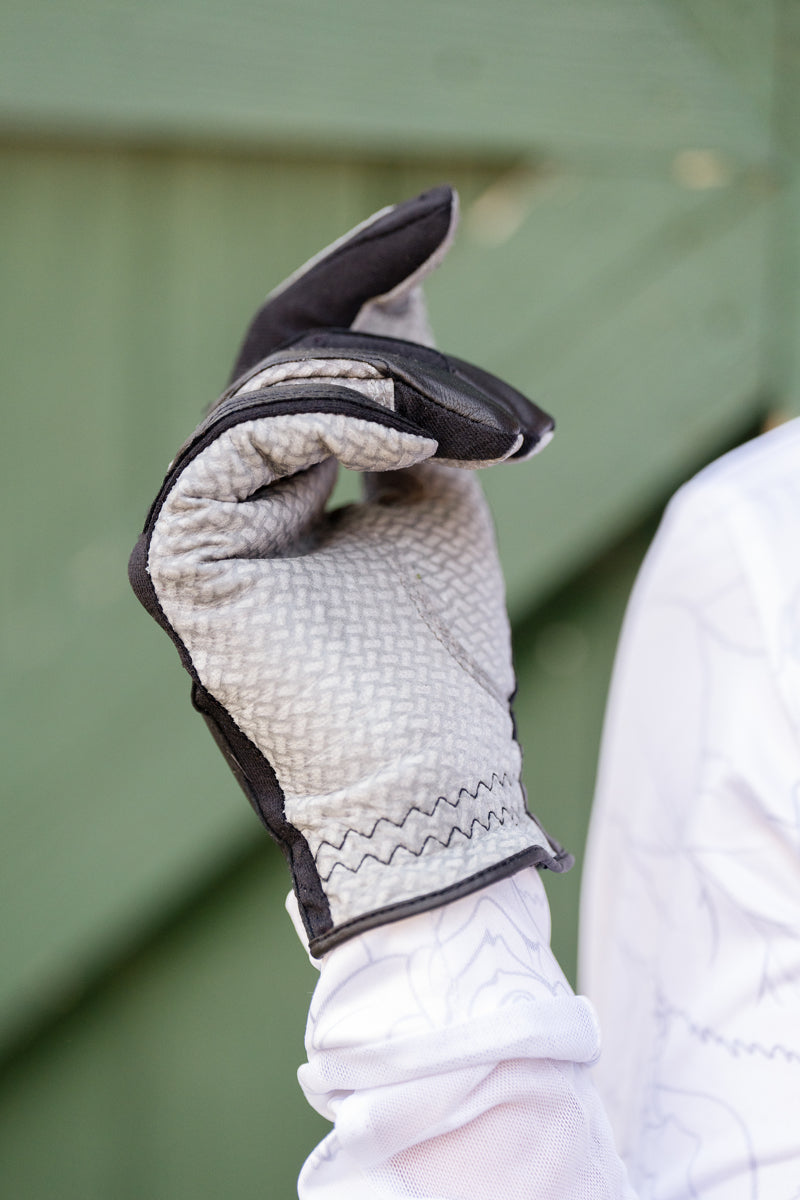 Oil-Tac Copper Tech™️ Leather Premium Riding Glove in Black - Riders Choice Supply Co