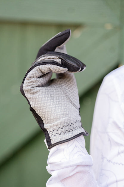 Oil-Tac Copper Tech™️ Leather Premium Riding Glove in Black - Riders Choice Supply Co
