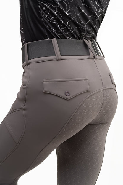 Dove Grey Mid-Weight Winter Full Seat Breeches - Riders Choice Supply Co