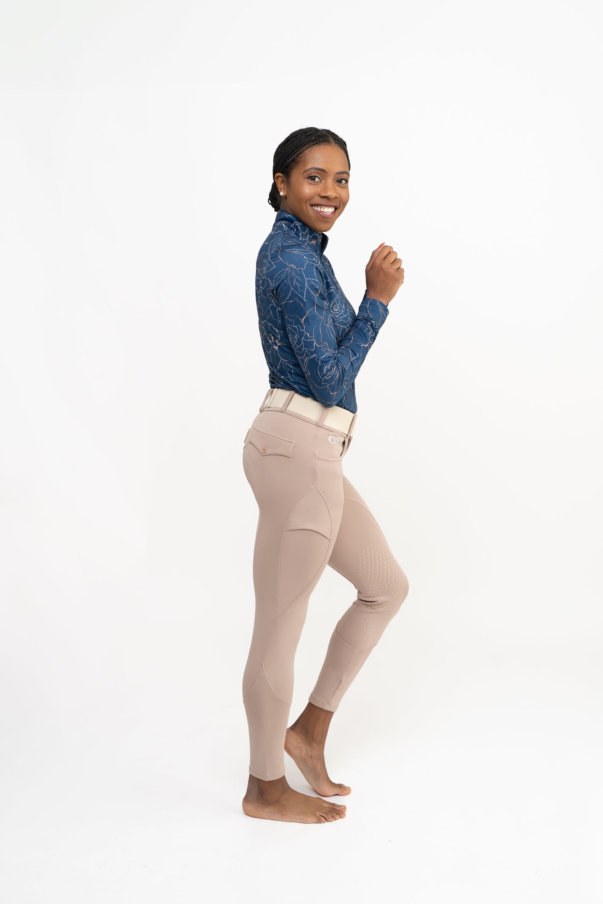 Beige Mid-Weight Winter Knee Patch Breeches - Riders Choice Supply Co