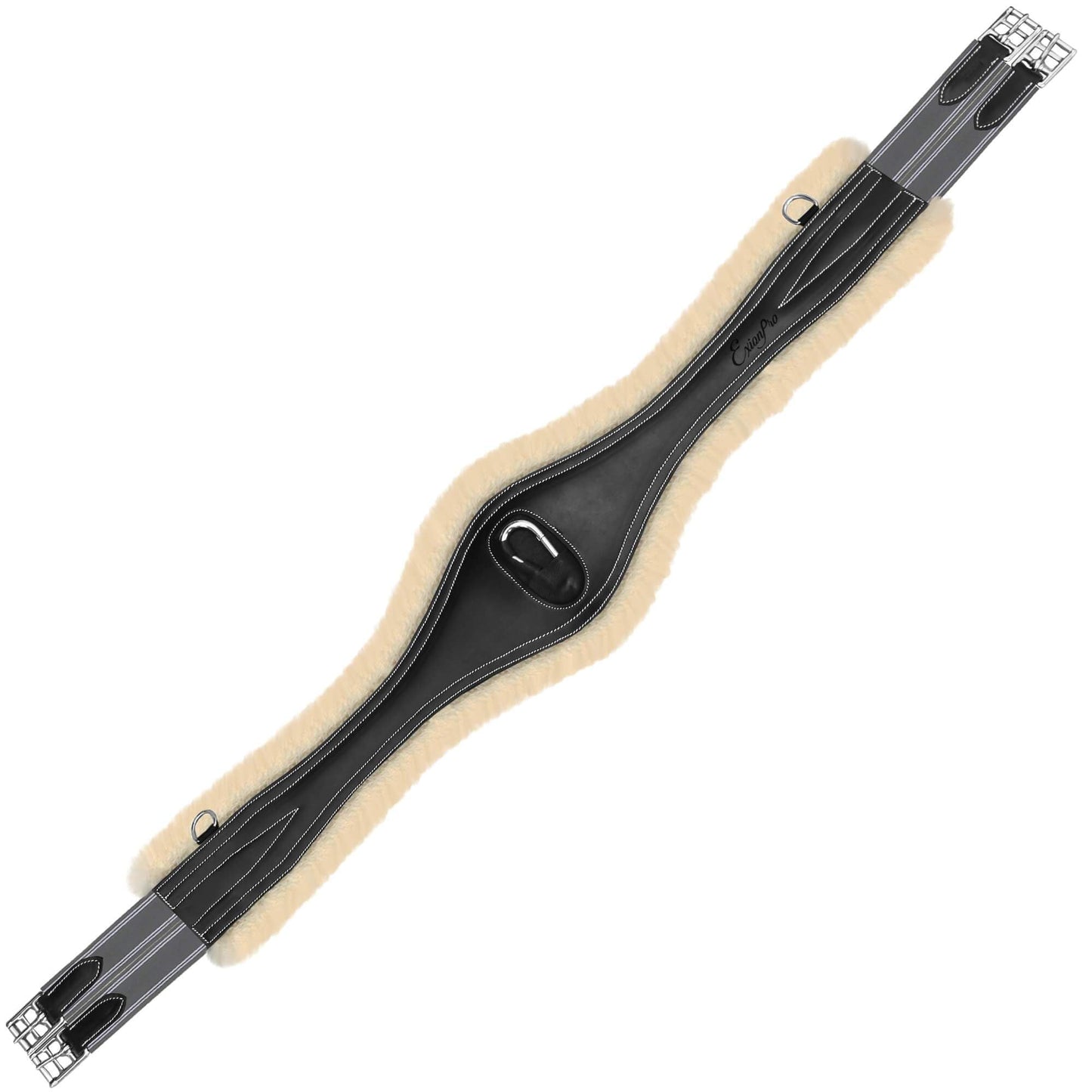 ExionPro 'Snap' Girth - Grey Elastic with White Lines