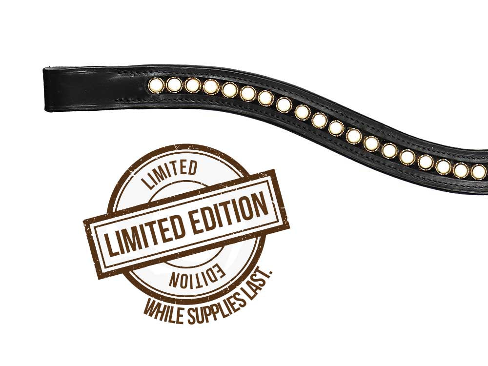 Gold Pearl Browband - Riders Choice Supply Co
