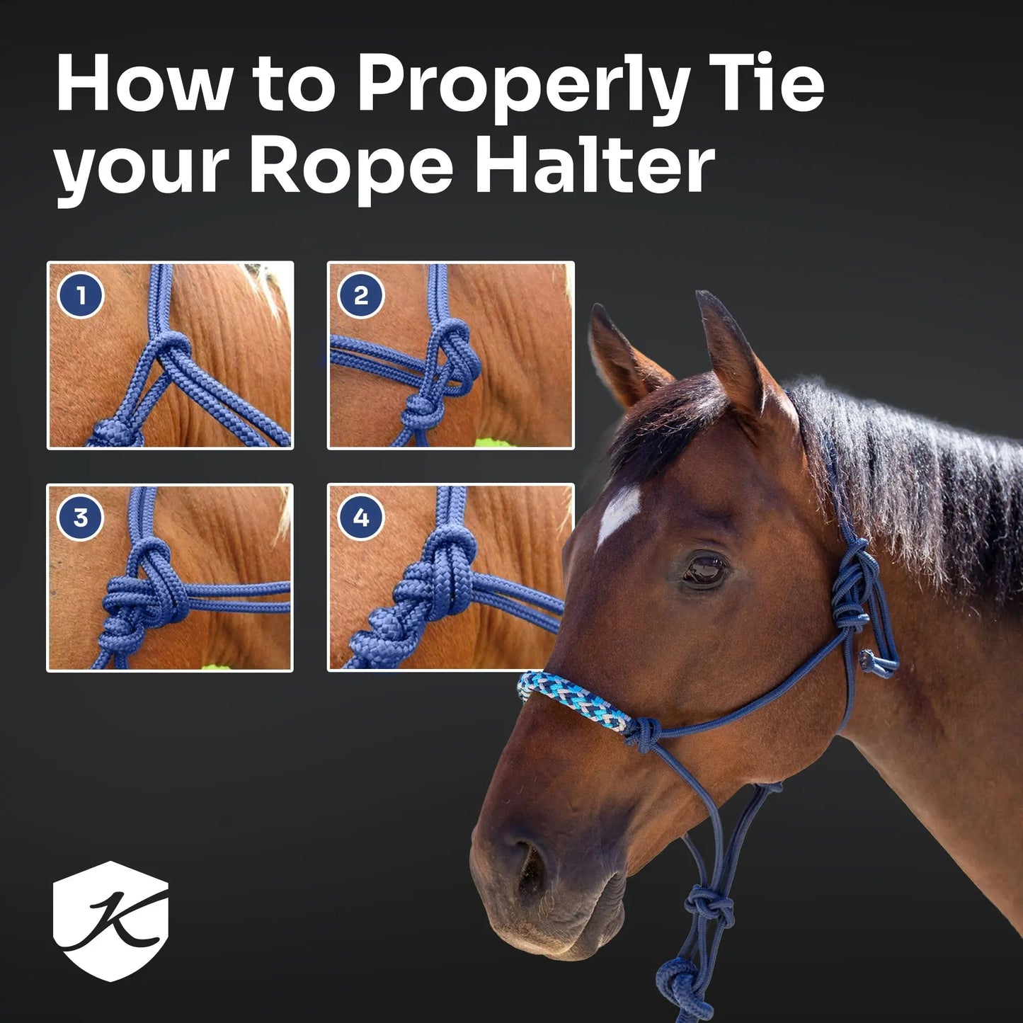 Clinician Training Rope Halter with Braided Nose - Riders Choice Supply Co