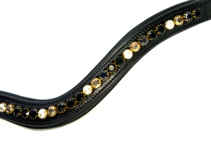 KL Select Red Barn Curved Cobalt & Copper Browband Black