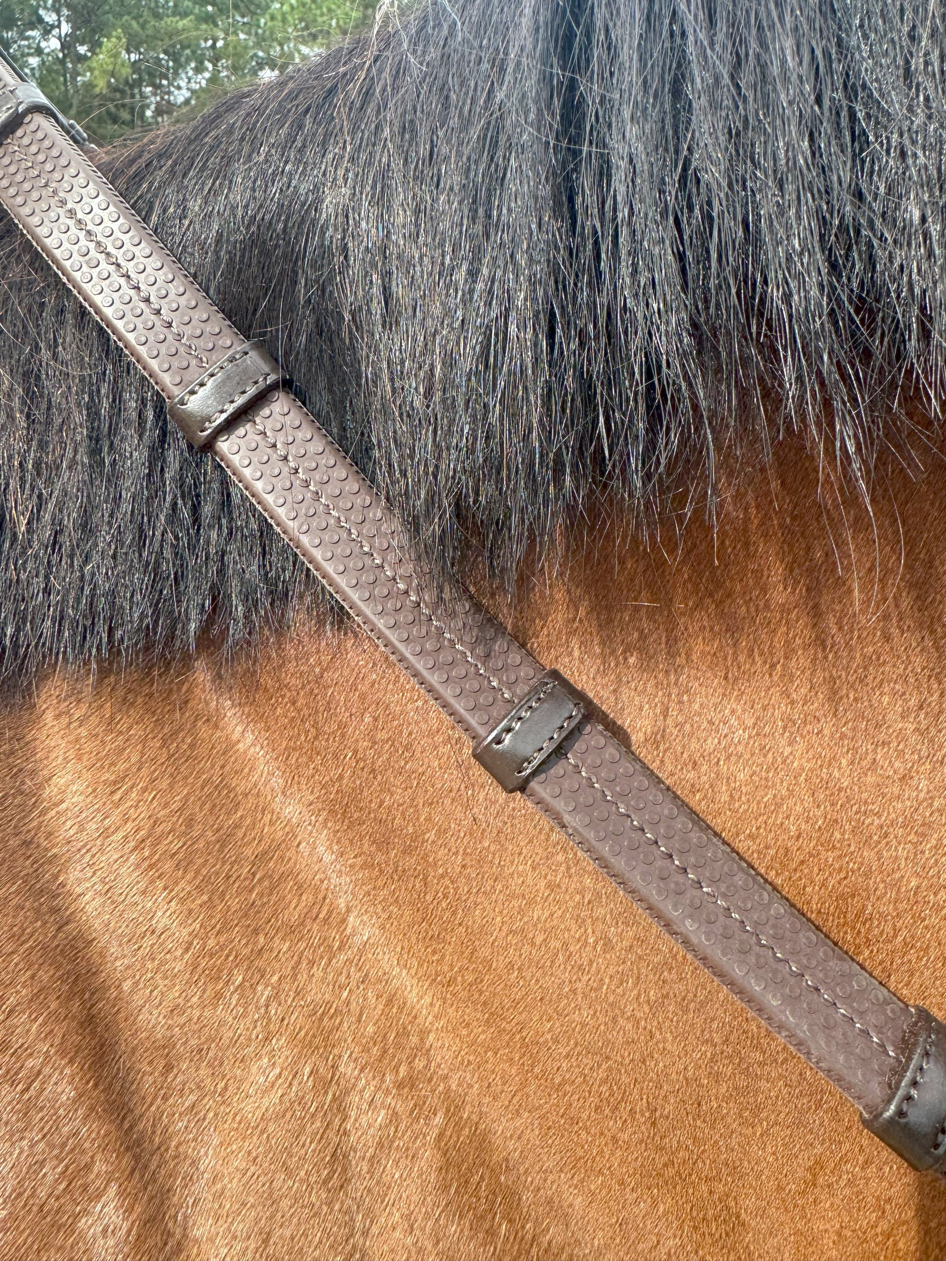 Super Grip Reins -Heavy Rubber Rein for Ultimate Grip- Hand Stops 5" (13cm) Apart - Riders Choice Supply Co