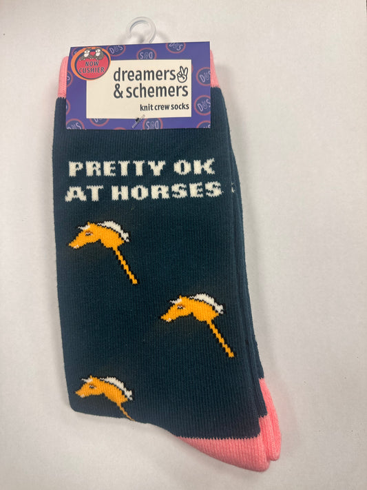 Dreamers & Schemers Pretty OK Knit Crew Socks Womens 5-11 - Riders Choice Supply Co