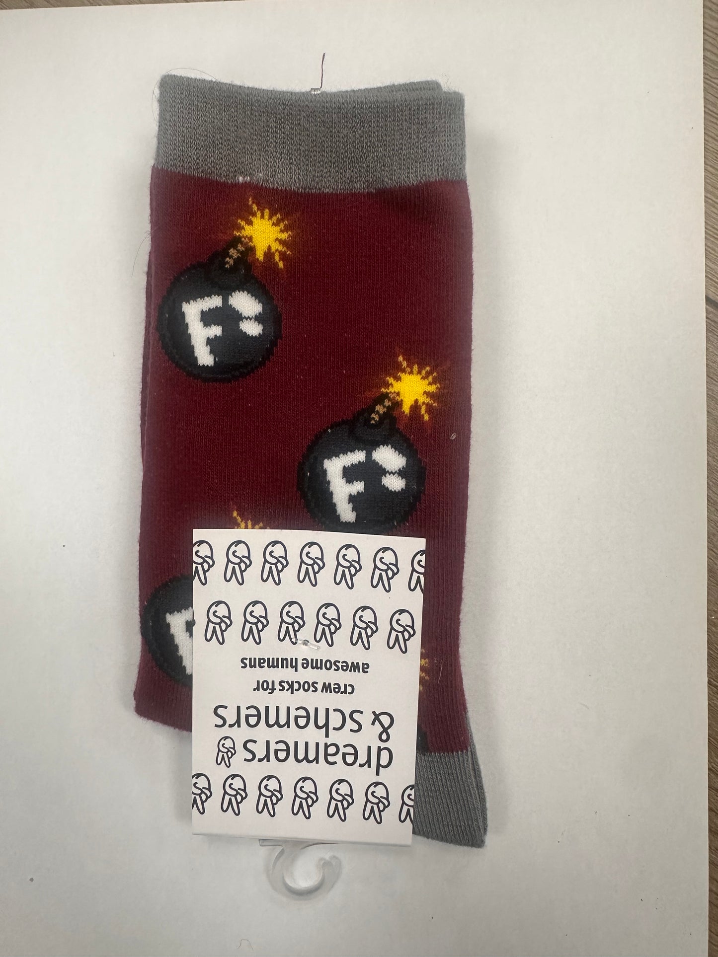 Dreamers & Schemers F Bomb Knit Crew Socks Womens 5-11 - Riders Choice Supply Co