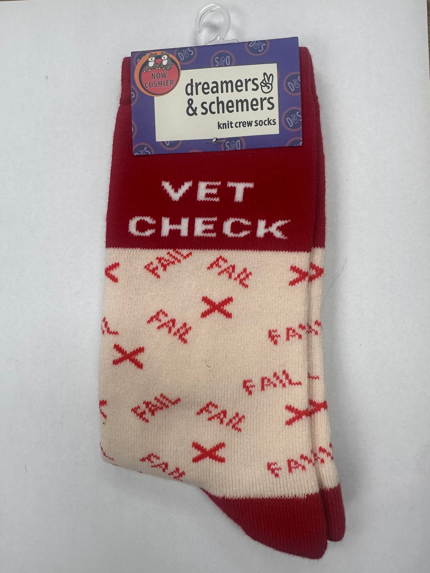Dreamers & Schemers Vet Check Knit Crew Socks Womens 5-11 - Riders Choice Supply Co