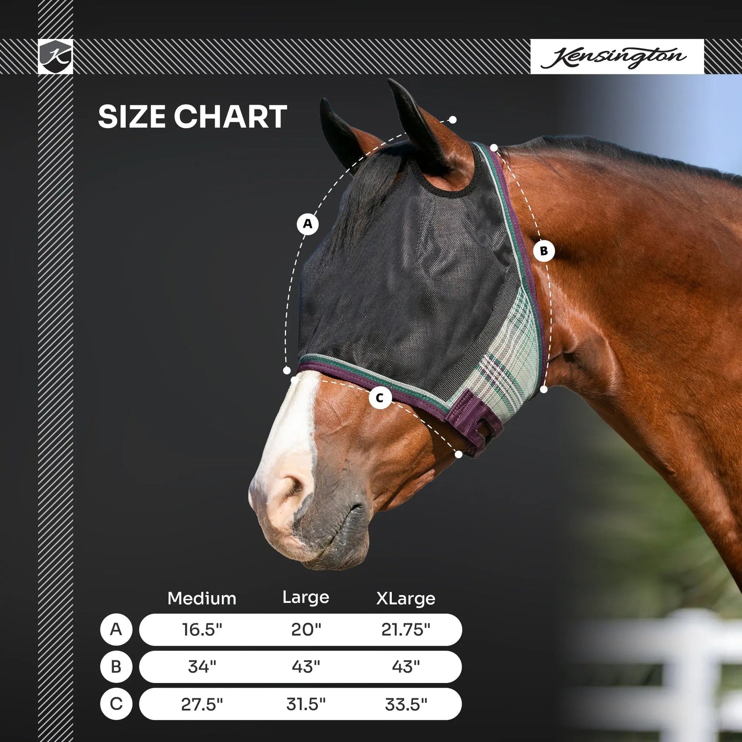 UViator CatchMask Fly Mask with 90% UV Protection - Roomy Fit - Riders Choice Supply Co
