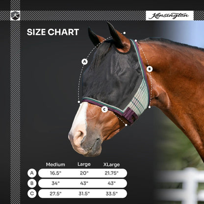 UViator CatchMask Fly Mask with 90% UV Protection - Roomy Fit - Riders Choice Supply Co