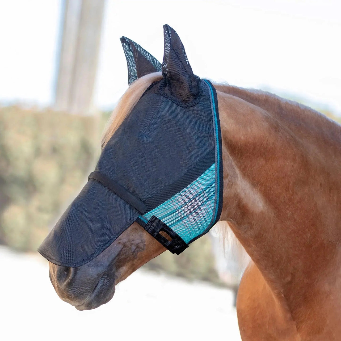 UViator CatchMask Fly Mask with Long Nose, Ears & 90% UV Protection - Riders Choice Supply Co
