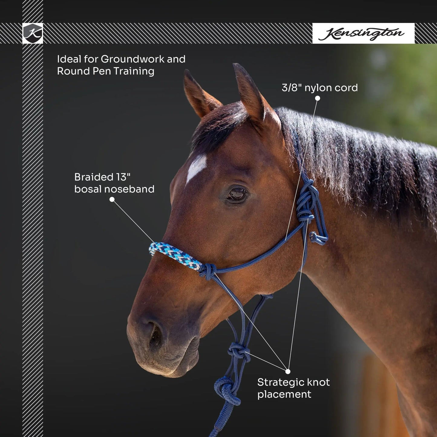 Clinician Training Rope Halter with Braided Nose - Riders Choice Supply Co