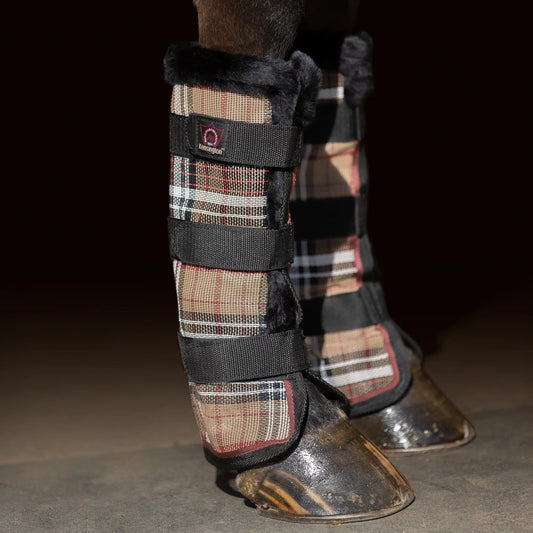 Horse Fly Boots with Fleece Trim - Set of 2 - 73% UV + Fly Protection - Riders Choice Supply Co
