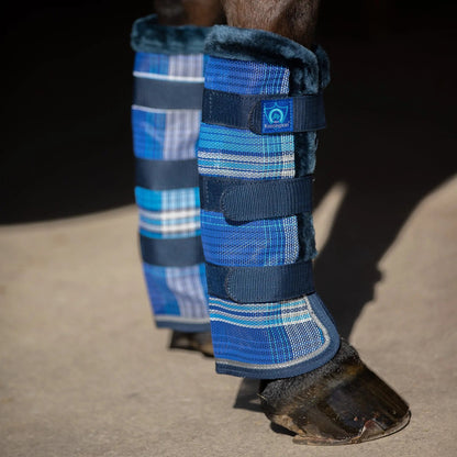 Horse Fly Boots with Fleece Trim - Set of 2 - 73% UV + Fly Protection - Riders Choice Supply Co