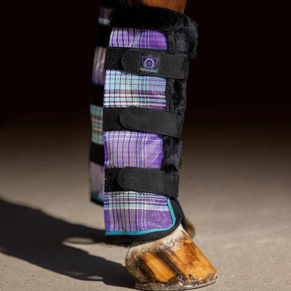 Horse Fly Boots with Fleece Trim - Set of 2 - 73% UV + Fly Protection - Riders Choice Supply Co