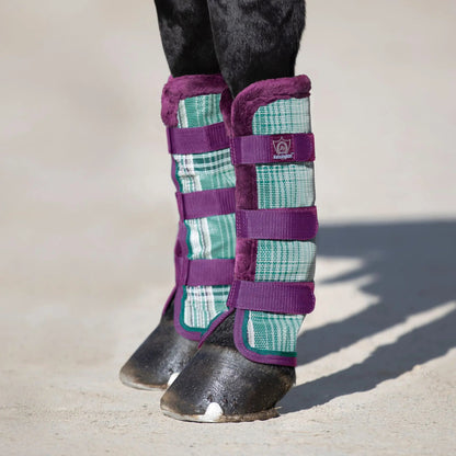 Horse Fly Boots with Fleece Trim - Set of 2 - 73% UV + Fly Protection - Riders Choice Supply Co