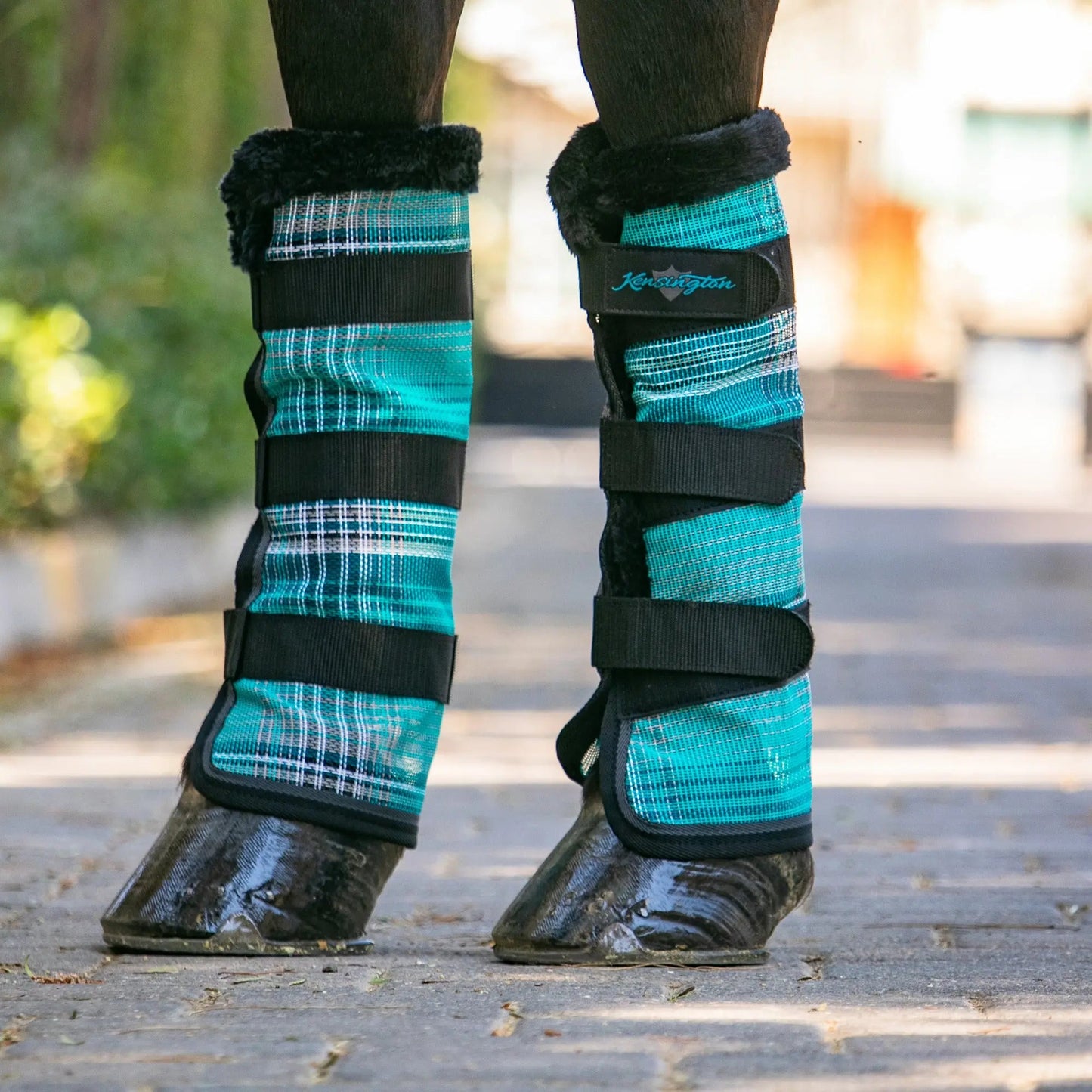 Horse Fly Boots with Fleece Trim - Set of 2 - 73% UV + Fly Protection - Riders Choice Supply Co