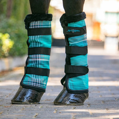Horse Fly Boots with Fleece Trim - Set of 2 - 73% UV + Fly Protection - Riders Choice Supply Co