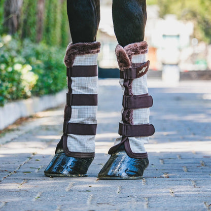 Horse Fly Boots with Fleece Trim - Set of 2 - 73% UV + Fly Protection - Riders Choice Supply Co