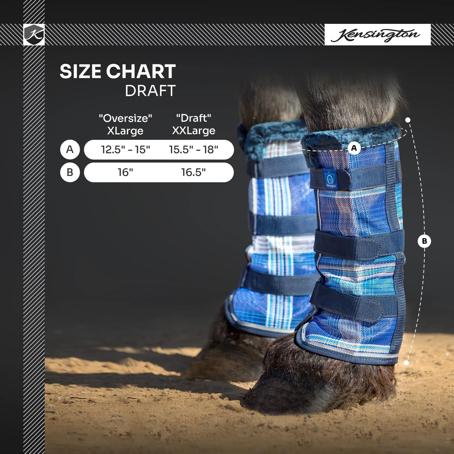 Draft Fly Boots with Fleece Trim - Set of 2 - 73% UV + Fly Protection - Riders Choice Supply Co