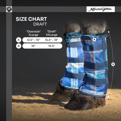 Draft Fly Boots with Fleece Trim - Set of 2 - 73% UV + Fly Protection - Riders Choice Supply Co