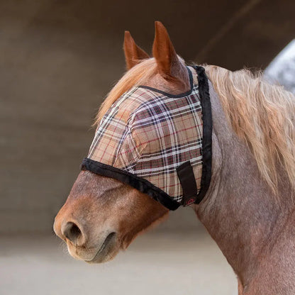 Draft Horse Fly Mask with Fleece Trim & 73% UV Protection - Open Top Design - Riders Choice Supply Co