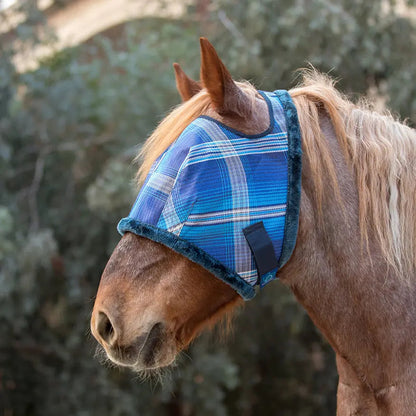 Draft Horse Fly Mask with Fleece Trim & 73% UV Protection - Open Top Design - Riders Choice Supply Co