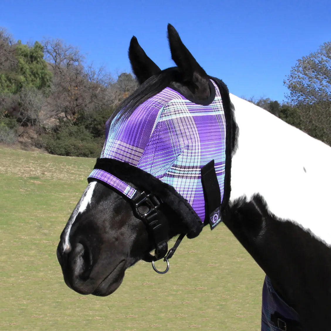 Fly Mask with Fleece Trim & 73% UV Protection - Open Top Design - Riders Choice Supply Co