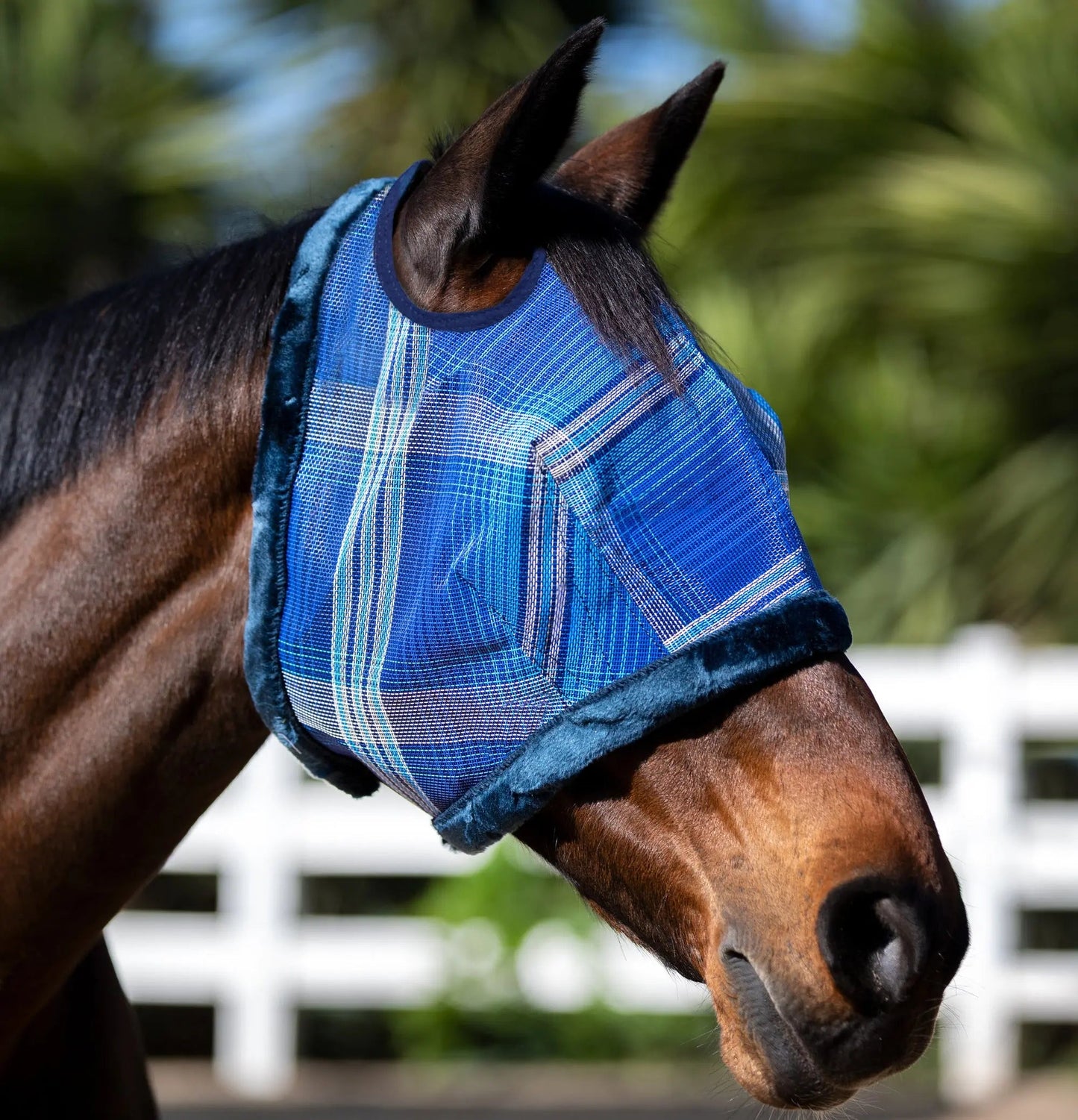 Fly Mask with Fleece Trim & 73% UV Protection - Riders Choice Supply Co