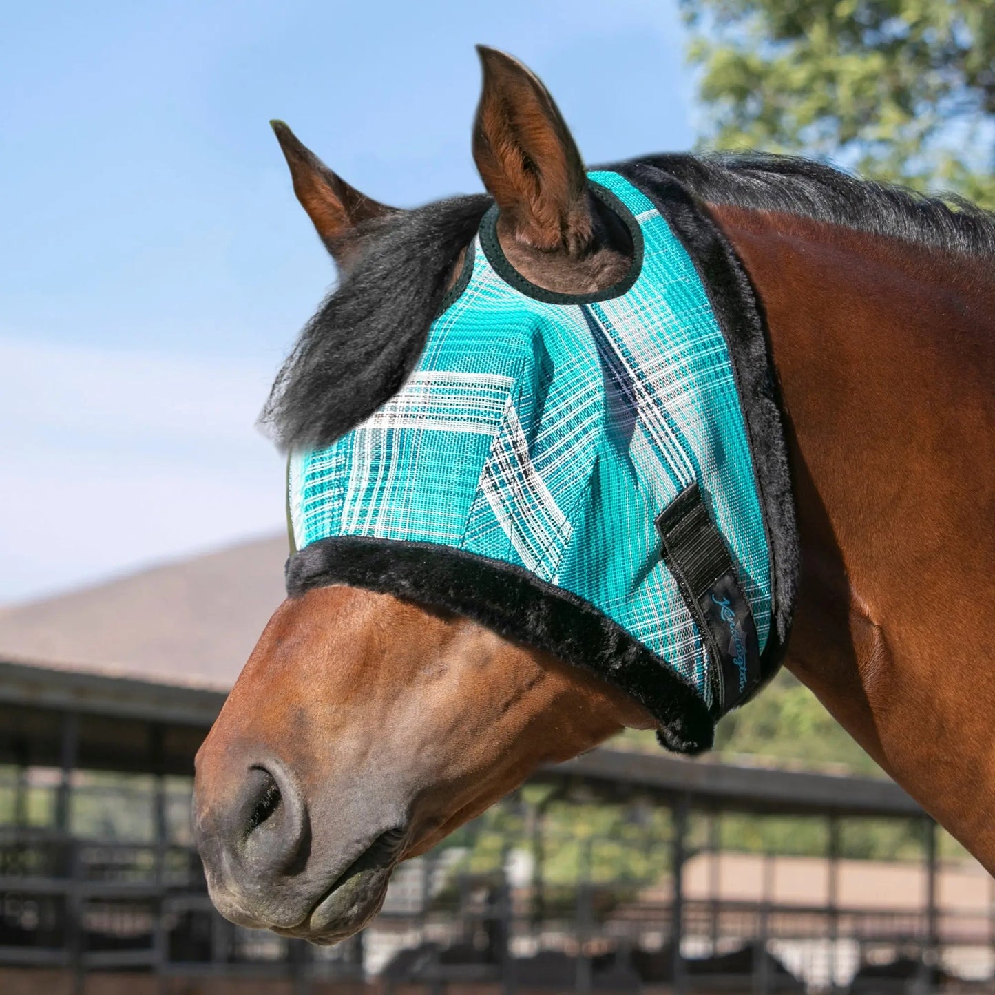 Fly Mask with Fleece Trim & 73% UV Protection - Riders Choice Supply Co
