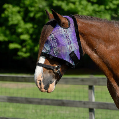 Draft Horse Fly Mask with Fleece Trim & 73% UV Protection - Riders Choice Supply Co