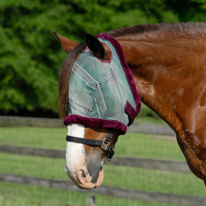 Draft Horse Fly Mask with Fleece Trim & 73% UV Protection - Riders Choice Supply Co