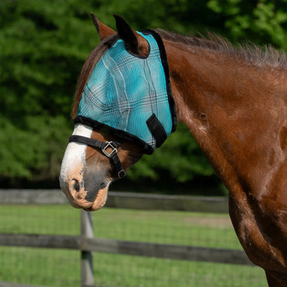 Draft Horse Fly Mask with Fleece Trim & 73% UV Protection - Riders Choice Supply Co