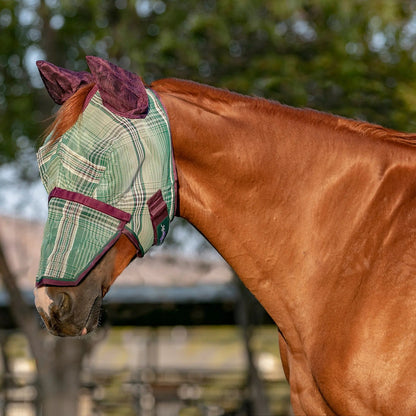 Fly Mask with Long Nose, Ears & 73% UV Protection - Riders Choice Supply Co