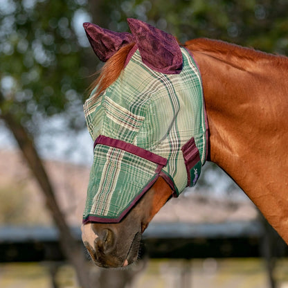 Fly Mask with Long Nose, Ears & 73% UV Protection - Riders Choice Supply Co