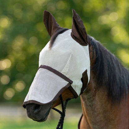 Fly Mask with Long Nose, Ears & 73% UV Protection - Riders Choice Supply Co
