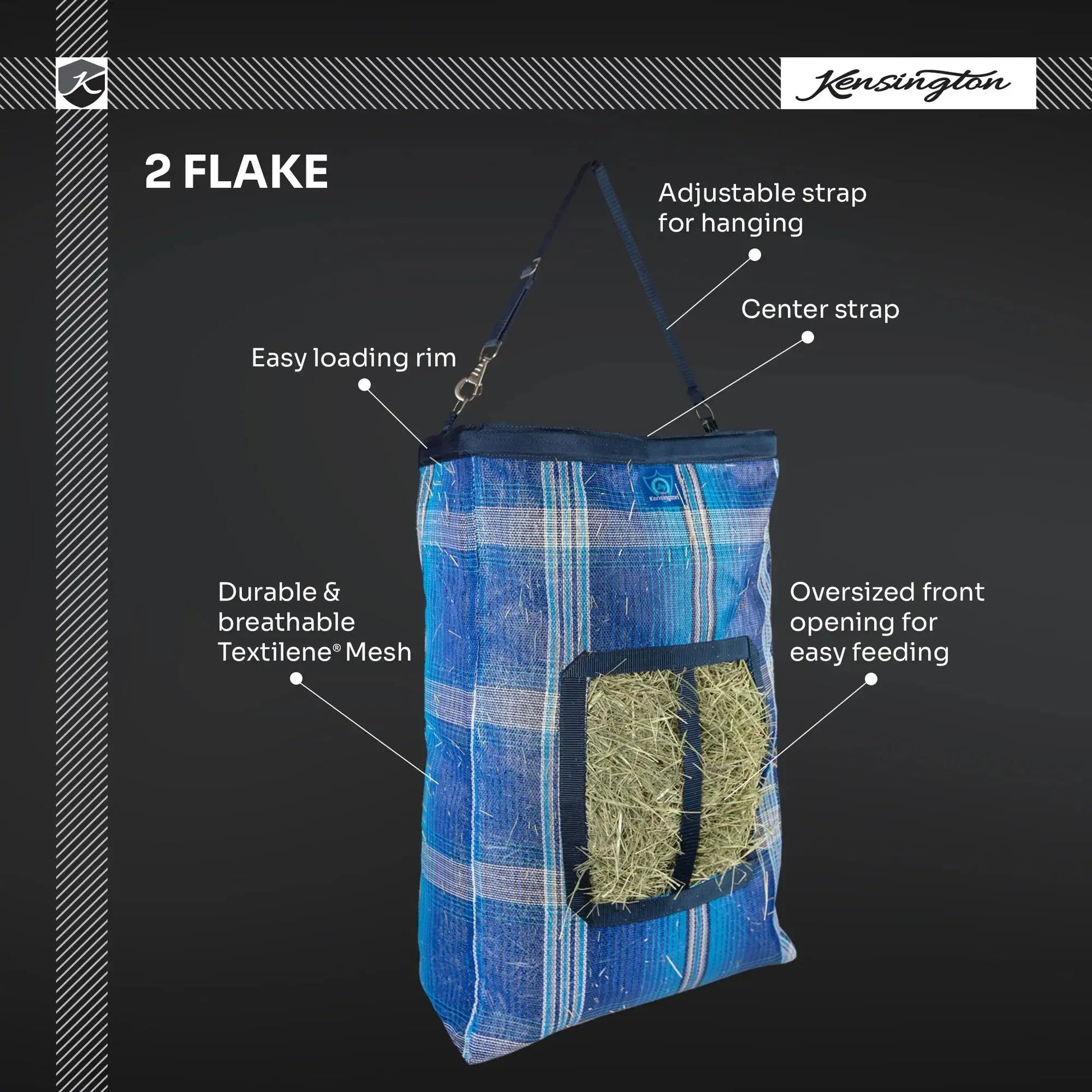 Hay Bag with Easy Load Rim - 2 Flake Capacity - Riders Choice Supply Co