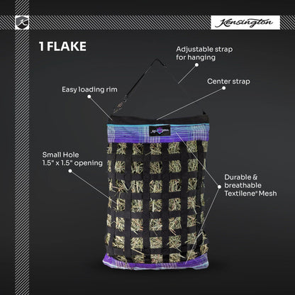Slow Feed Hay Bag with Easy Load Rim - 1 Flake Capacity - Riders Choice Supply Co