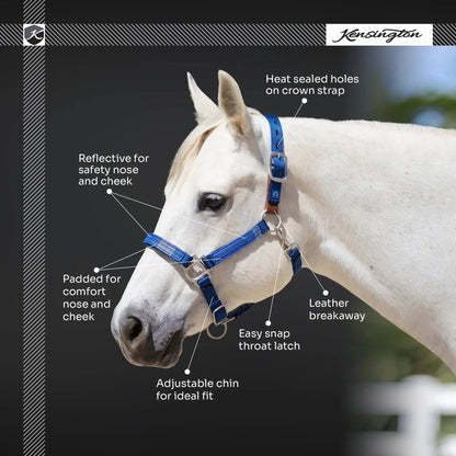Reflective Breakaway Nylon Halter with Textliene - Riders Choice Supply Co