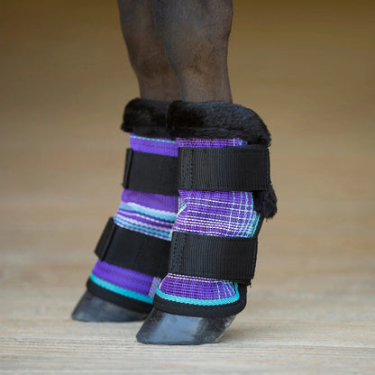Mini Fly Boots with Fleece Trim - Set of 4 - 73% UV + Fly Protection - Riders Choice Supply Co