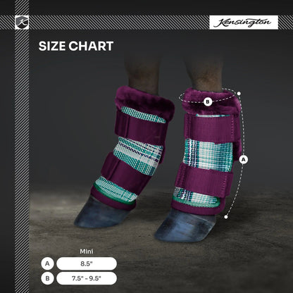 Mini Fly Boots with Fleece Trim - Set of 4 - 73% UV + Fly Protection - Riders Choice Supply Co